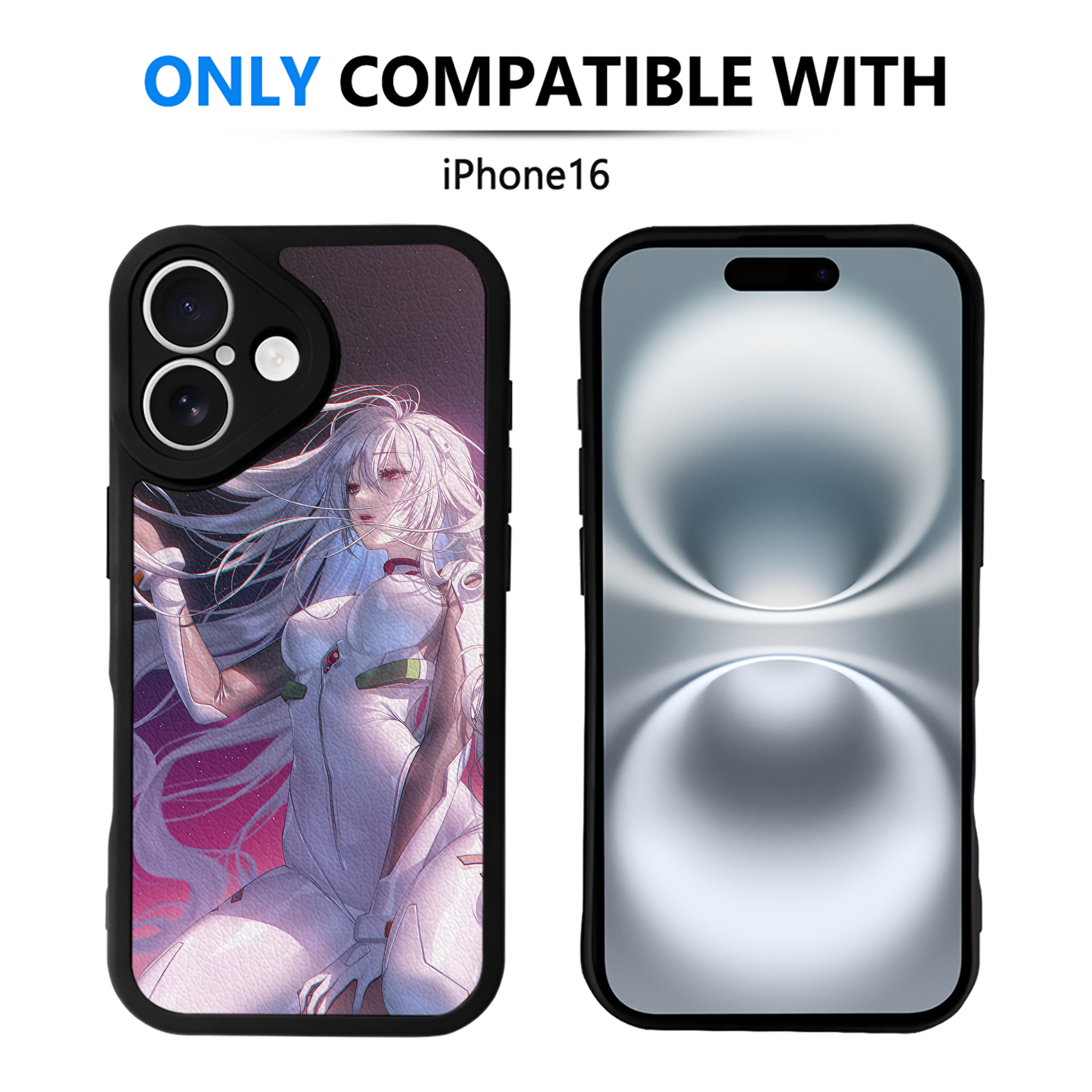 （画像用） EVA 新世紀エヴァンゲリオン 【iPhone 16シリーズ対応】シリコンスマホケース（レザー調） 材質：シリコン